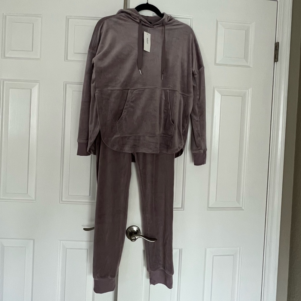 Alfani Velour Hoodie & Pants Loungewear